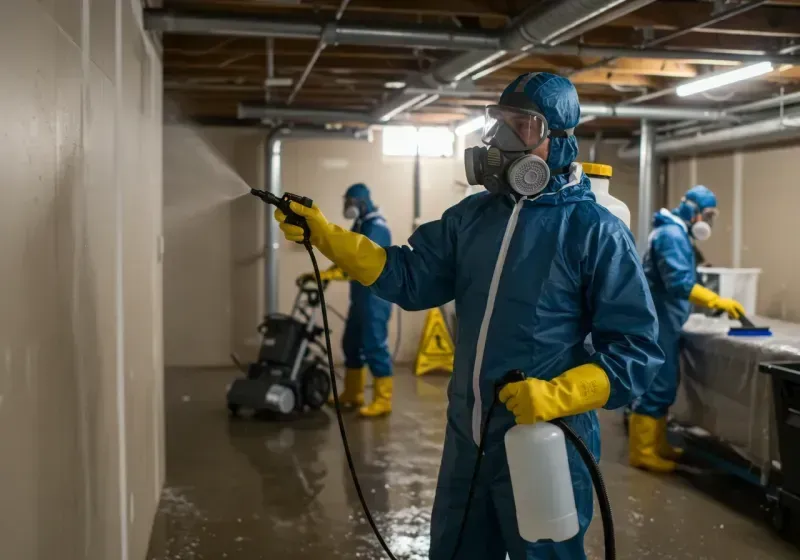 Basement Sanitization and Antimicrobial Treatment process in Saratoga County, NY